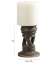 WENGE SPIRAL CANDLE STAND